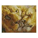 Алмазная мозаика. Strateg FA40805 Львиная нежность 40х50 см