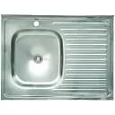 Кухонна мийка Рlatinum 8060 L з нержавіючої сталі 0.4 мм прямокутна 80x60.5 см (000000598)