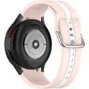 Ремінець для Samsung Galaxy Watch FE - рожево-білий ширина кріплення 20мм силікон Watchbands D2 (FEWB46805128)