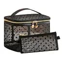 Набір органайзерів-косметичок LoveYouHome прозорих 14х21х14 см та 10х19 см чорний (59044)