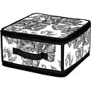 Корзина Idea Home Anthracite Flowers DB-24 с крышкой 30x28x15 см (DB-24 прям. з/кр с/блеск Anthracite Flowers)