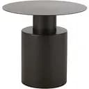 Кавовий столик J-line металевий з круглою стільницею чорний (46189)