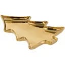 Блюдо J-line порцелянове у формі ялинки 26 х 36 см золоте (35665)