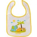 Слинявчик-нагрудник на липучках Baby Team Звірята жовтий (6506)
