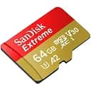 Карта памяти SanDisk Extreme For Action Cams and Drones 64GB C10 UHS-I U3 V30 R170 W80