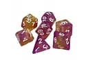 Набор кубиков Double Color Glitter 7 Dice Set - Yellow-Pink , 7 шт. (g7dglitdc12)