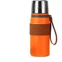 Термос 700 мл з кришкою фліп топ і ситечком, помаранчевий Yiwu HP-14-7O
