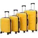 Набір валіз 4в1 ABS-пластик з кодовим замком і телескопічною ручкою жовтий (PP002)