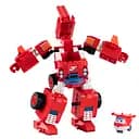 Конструктор-трансформер Super Wings Small Blocks 2-in-1 Buildable Transforming Vehicle Jett, Джетт, 293 детали (EU385005)