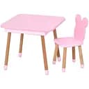 Столик зі стільцем Bambi "Ведмедик" 08-025R-BOX з ящиком рожевий