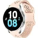 Ремешок для Samsung Galaxy Watch 6 40mm 6 44mm - бежево-розовый ширина крепления 20мм силикон Watchbands Flower Five (W27-2WB69114193)