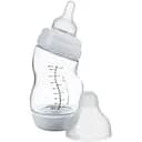 Скляна антиколікова пляшечка Difrax S-bottle Wide з силіконовою соскою 200 мл (3331FE)