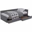 Кровать односпальная Эверест Соната-800 без ящиков 80х190 см графит (EVR-5578)