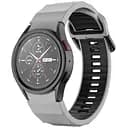 Ремінець для Samsung Galaxy Watch FE - сіро-чорний ширина кріплення 20мм силікон Watchbands Ribbed (FEWB72676086)