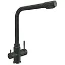 Смеситель под фильтр Platinum KT 8201 (8626) поворотный двухрычажный из нержавеющей стали графит (000033365)