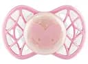 Силиконовая симметричная пустышка Nuvita Air55 Cool Сердце, светится в темноте, 0+ мес., светло-розовый (NV7065GCR)