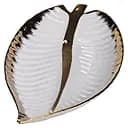 Фарфоровое блюдо для сервировки стола в форме листьев 45×24×5.5 (см) блюдо для подачи закусок Золото Yiwu WH047