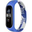 Ремешок BeCover Elastic Nylon Style для Xiaomi Mi Smart Band 5 / Mi Smart Band 6 Size M Blue-White (706151)