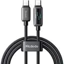Кабель Mcdodo LED Display USB-C to USB-C 100W Data Cable 1.2 м Чорний