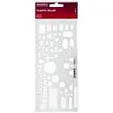 Лінійка-трафарет Axent Офіцерська 20 см прозора (7801-A)