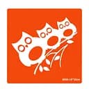 Трафарет для био-папы Совы d050-15*15см, размер 15х15см