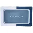 Коврик суперпоглащающий в ванную Stenson 80x50 см прямоугольный светло-серый (26280)