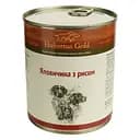Вологий корм для собак Hubertus Gold Яловичина і рис 800 г