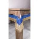 Скатертина силіконова з синьо-жовтою стразовою стрічкою 310х160 см