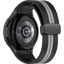 Ремінець для Samsung Galaxy Watch 7 - чорно-сірий ширина кріплення 20мм силікон Watchbands Cls-line-black (W48-0WBWB21691159)