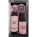 Набор Mayur Уход за телом, волосами и губами: репейное масло 50 мл + скраб для губ 15 г + дезодорант Fall in love 50 мл