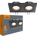 Светильник Videx под лампу 2xGU10 врезной черный (VL-SPF23S-B) 