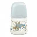 Пляшечка для годування Suavinex Gold Edition, фізіологічна соска, повільний потік, 150 мл, блакитна (307869)