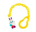 Ланцюжок для пустушки Baby Team Звірятка, жовтий (3332_зайчик)