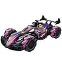 Радіокерувальна машина 585-95 A, підсвічування, звук, парогенератор, 360°, роликові колеса, 2.4G, акумулятор 3.7V, рожевий