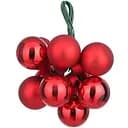 Ялинкові кульки-грони House of Seasons скляні 2 см червоні (8718861799941)
