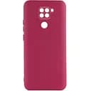 Чехол TPU GETMAN Liquid Silk Full Camera для Xiaomi Redmi Note 9 / Redmi 10X Бордовый / Marsala