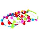 Набір дитячих обручів для волосся "Помпони" 0106-670, 12 шт