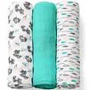 Многоразовые пеленки BabyOno, бамбуковое волокно, 70х70 см, бирюзовый с белым, 3 шт. (397/06)