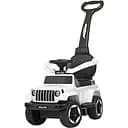 Каталка-толокар M 4288-1, сигнал, підставка для ніг, батьківська ручка, пластик, білий