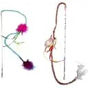 Игрушка для кошек Tatrapet Caty funny дразнилка с перышком и лентами 40 см 