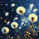 Набор для росписи Одуванчики, 40x40 см, КНО3314