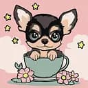 Набор для росписи по номерам для детей 5+ Милый щенок, Ideyka, 25x25 см, КНО6270