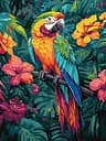 Набір для розпису по номерах Тропічний птах, Ideyka, 30x40 см, КНО6675