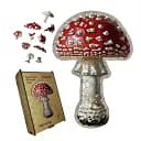 Дерев'яний фігурний пазл Мухомор, А4, Дерев'яна коробка 100 елементів