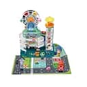 Трек 2023-33 с 3 уровнями, 4 машинками, 2 героями подсветки и мелодией с автоматическим подъемником