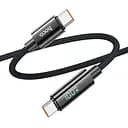 Кабель Hoco U125 Benefit 100W charging data cable with display Type-C to Type-C 2.4 А 1.2 м Чорний