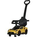 Детская каталка-толокар 2 в 1 Bambi M 5106-6 с родительской ручкой желтый