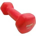 Гантель Maxlend M 0289 з вініловим покриттям 1 кг Червона