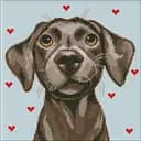 Алмазна мозаїка Ideyka Ласкавий друг без підрамника 30х30 см (AMC7878)