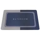 Коврик суперпоглащающий в ванную Stenson 80x50 см прямоугольный темно-синий (26282)